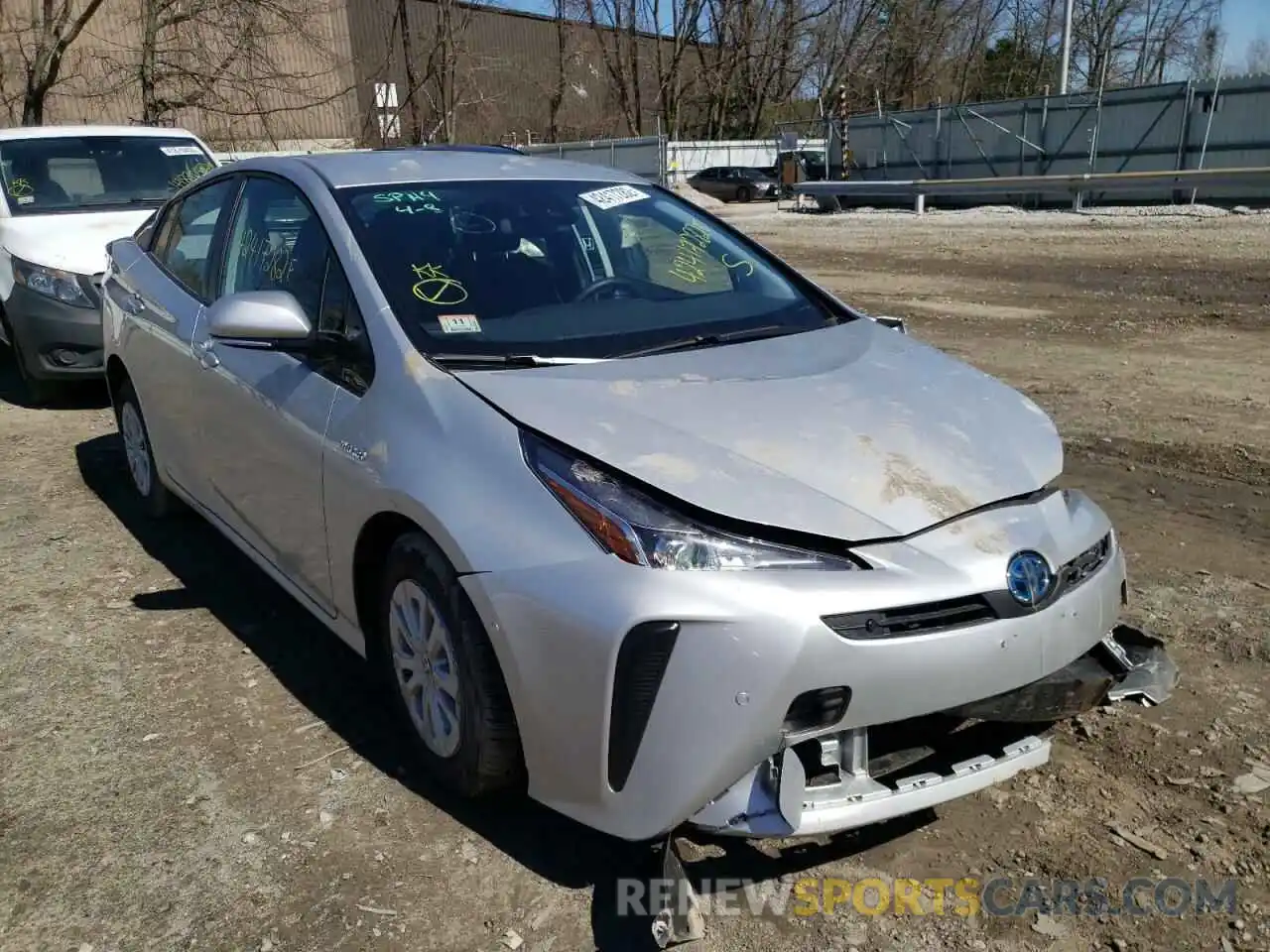 1 Photograph of a damaged car JTDKARFU7K3098224 TOYOTA PRIUS 2019