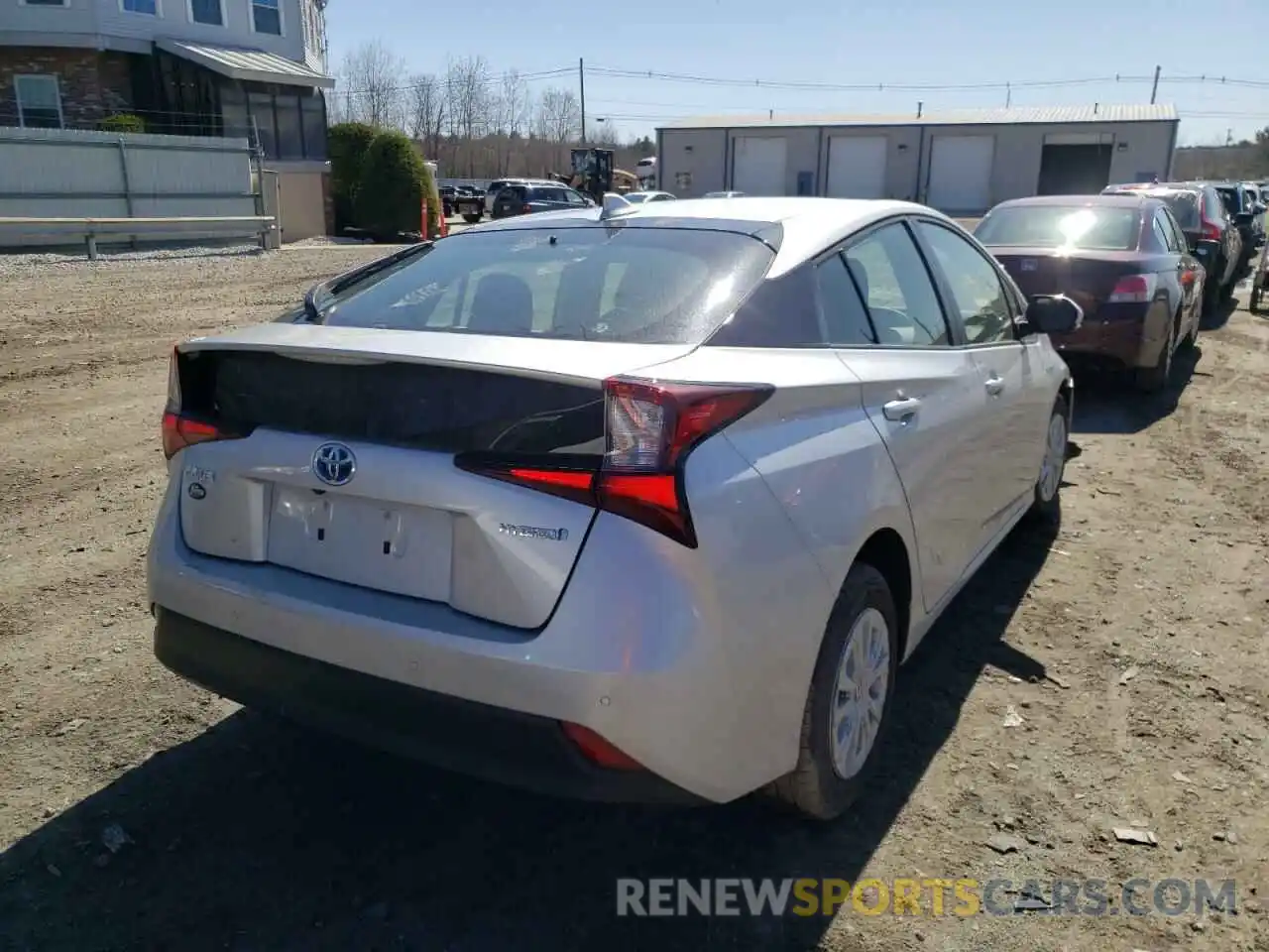 4 Photograph of a damaged car JTDKARFU7K3098224 TOYOTA PRIUS 2019