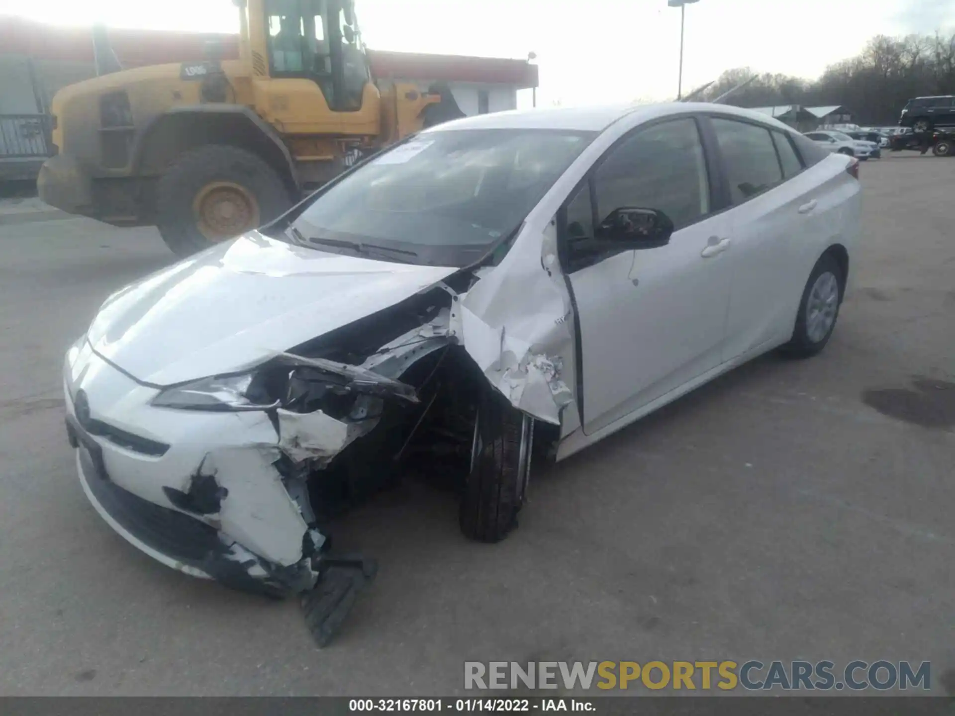 2 Photograph of a damaged car JTDKARFU7K3098871 TOYOTA PRIUS 2019