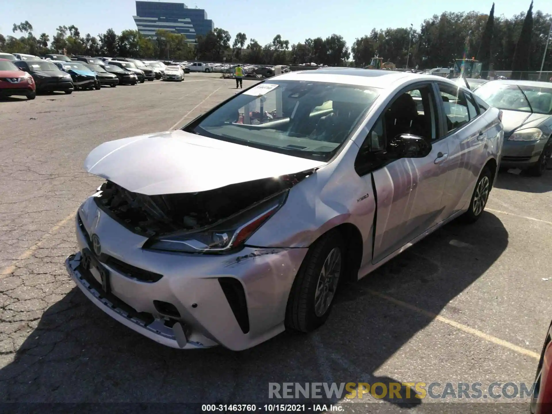 2 Photograph of a damaged car JTDKARFU7K3099020 TOYOTA PRIUS 2019