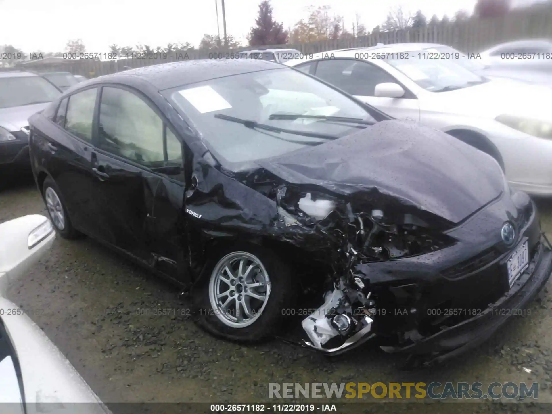 1 Photograph of a damaged car JTDKARFU7K3099079 TOYOTA PRIUS 2019