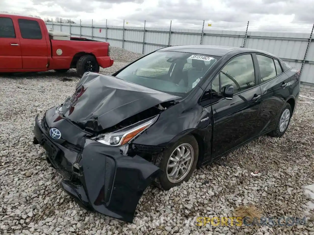 2 Photograph of a damaged car JTDKARFU7K3099325 TOYOTA PRIUS 2019