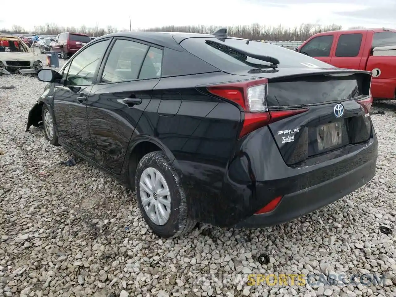 3 Фотография поврежденного автомобиля JTDKARFU7K3099325 TOYOTA PRIUS 2019