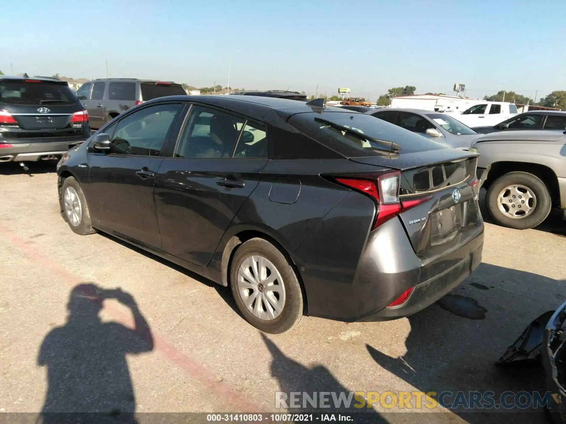 3 Photograph of a damaged car JTDKARFU7K3099535 TOYOTA PRIUS 2019