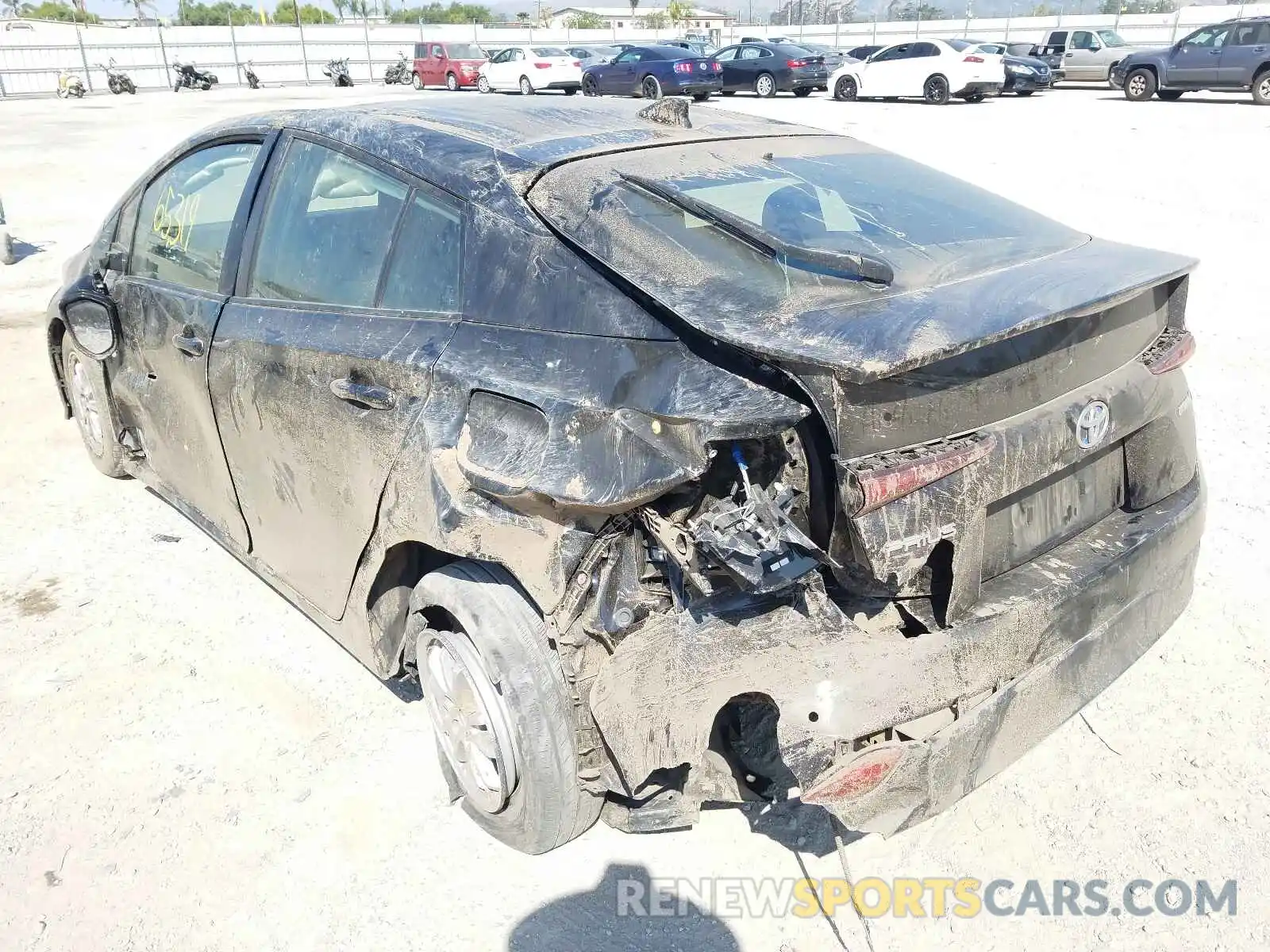 3 Photograph of a damaged car JTDKARFU7K3099552 TOYOTA PRIUS 2019