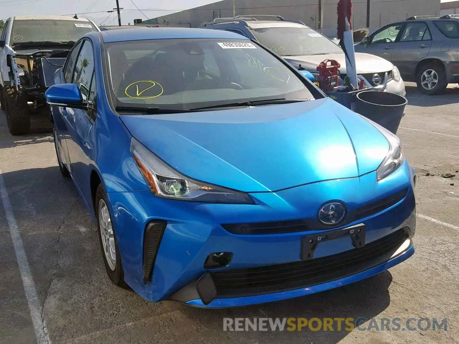 1 Photograph of a damaged car JTDKARFU7K3100005 TOYOTA PRIUS 2019