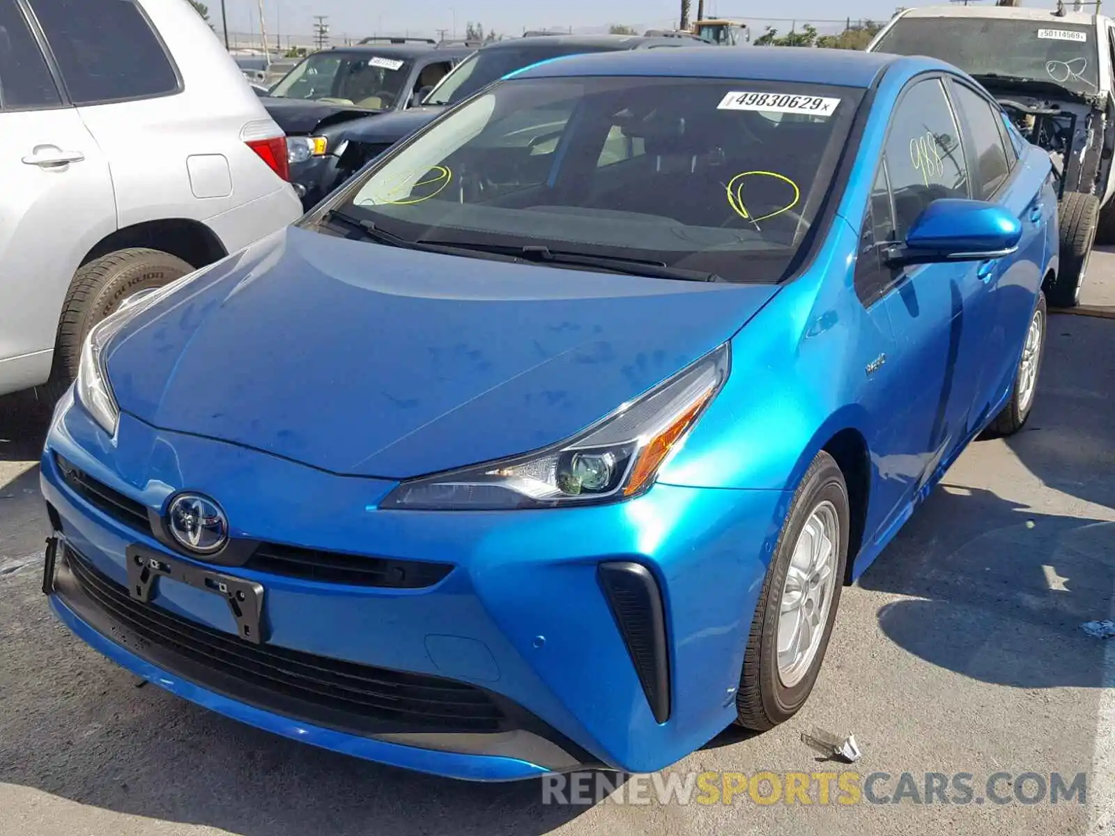 2 Photograph of a damaged car JTDKARFU7K3100005 TOYOTA PRIUS 2019