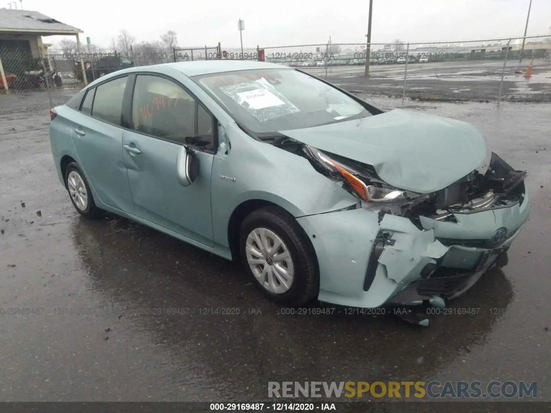 1 Photograph of a damaged car JTDKARFU7K3100747 TOYOTA PRIUS 2019