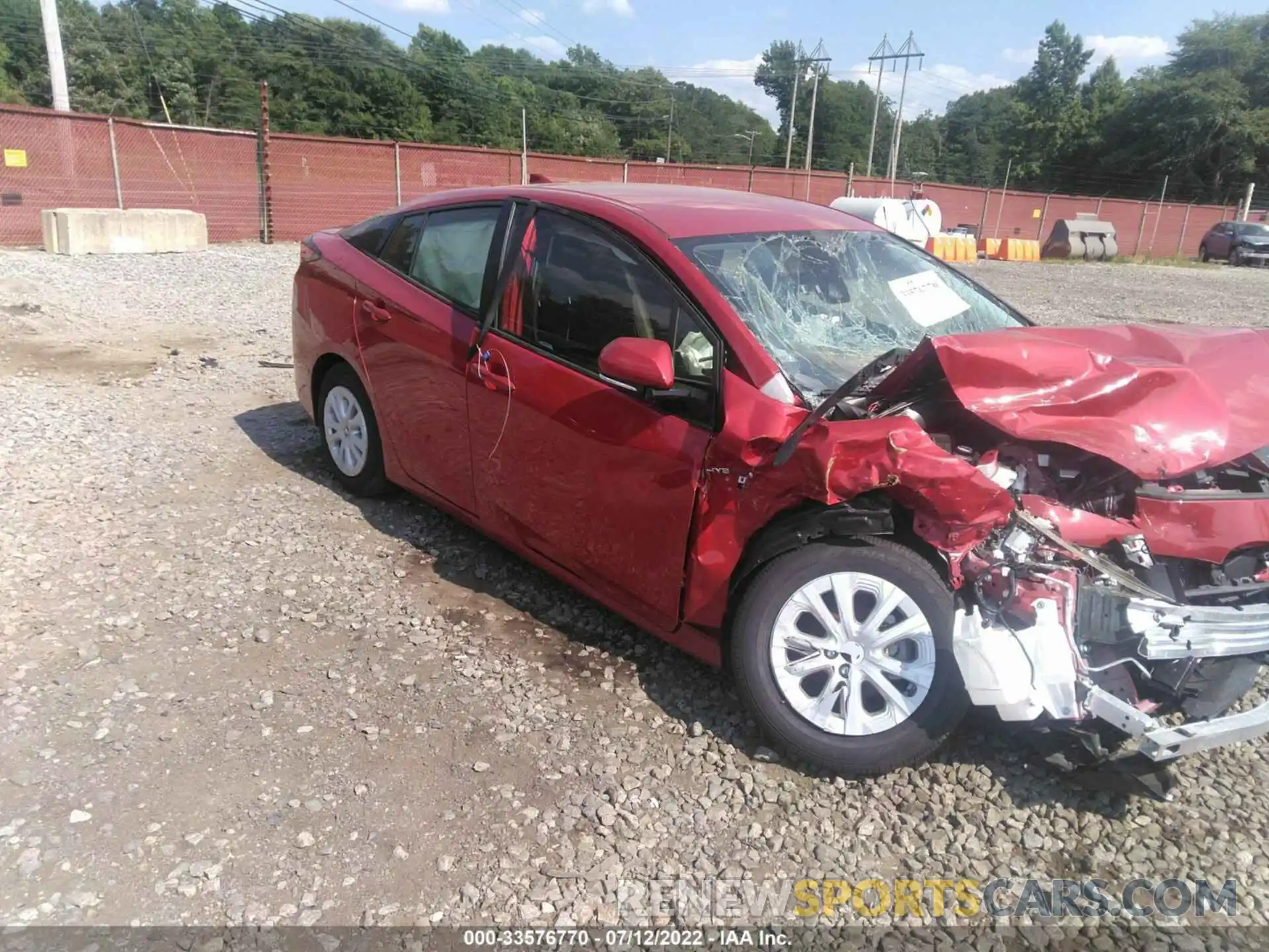 1 Photograph of a damaged car JTDKARFU7K3101235 TOYOTA PRIUS 2019