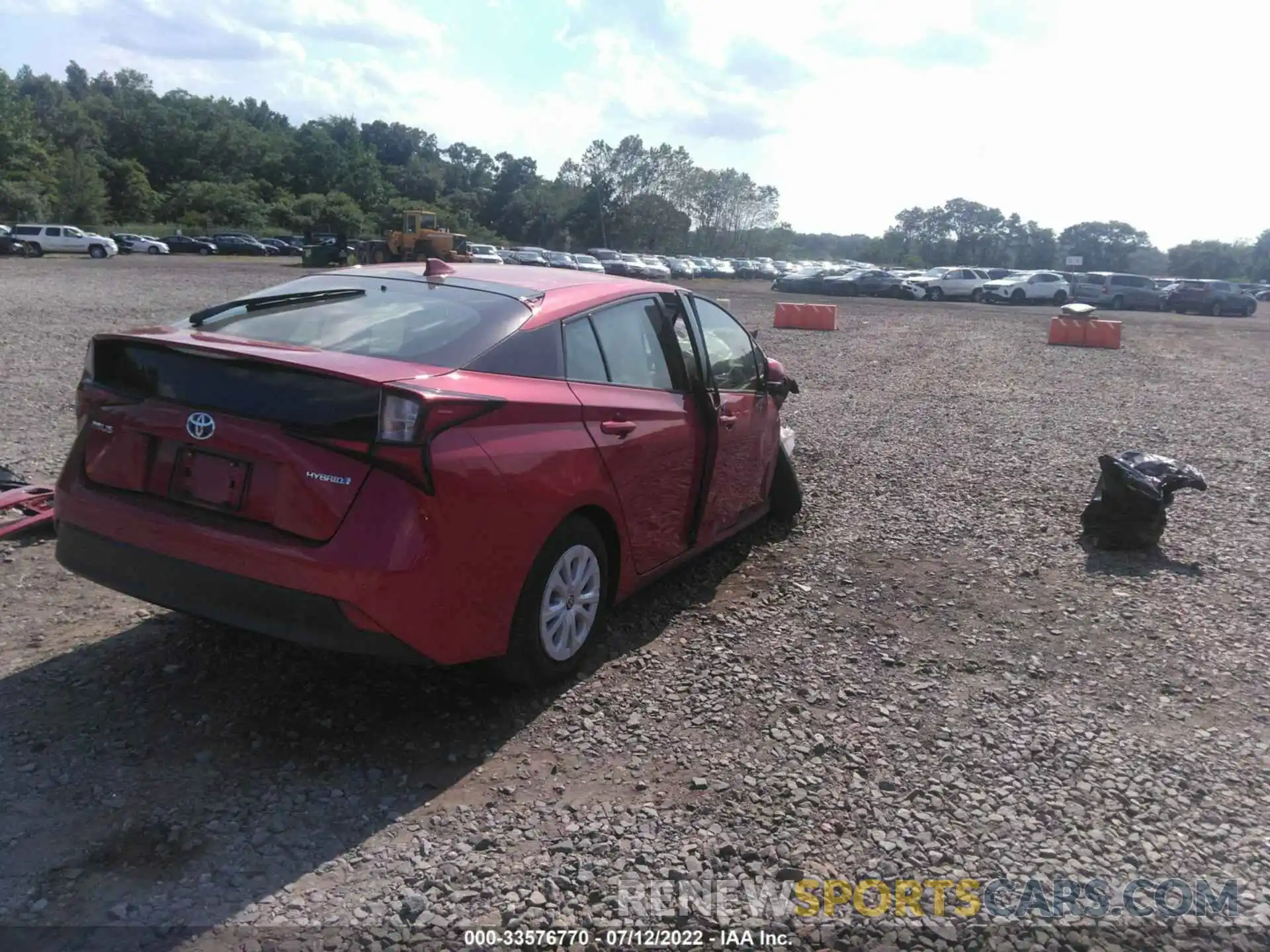 4 Photograph of a damaged car JTDKARFU7K3101235 TOYOTA PRIUS 2019