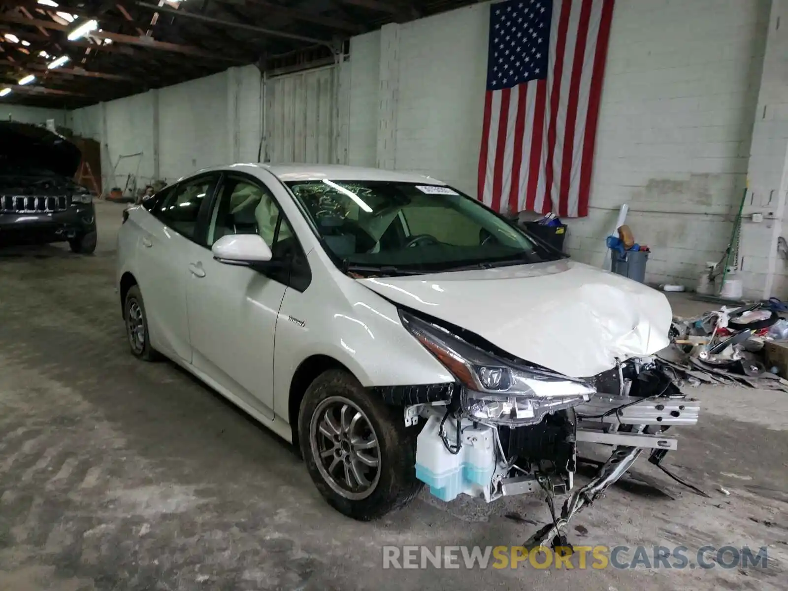 1 Photograph of a damaged car JTDKARFU7K3102272 TOYOTA PRIUS 2019