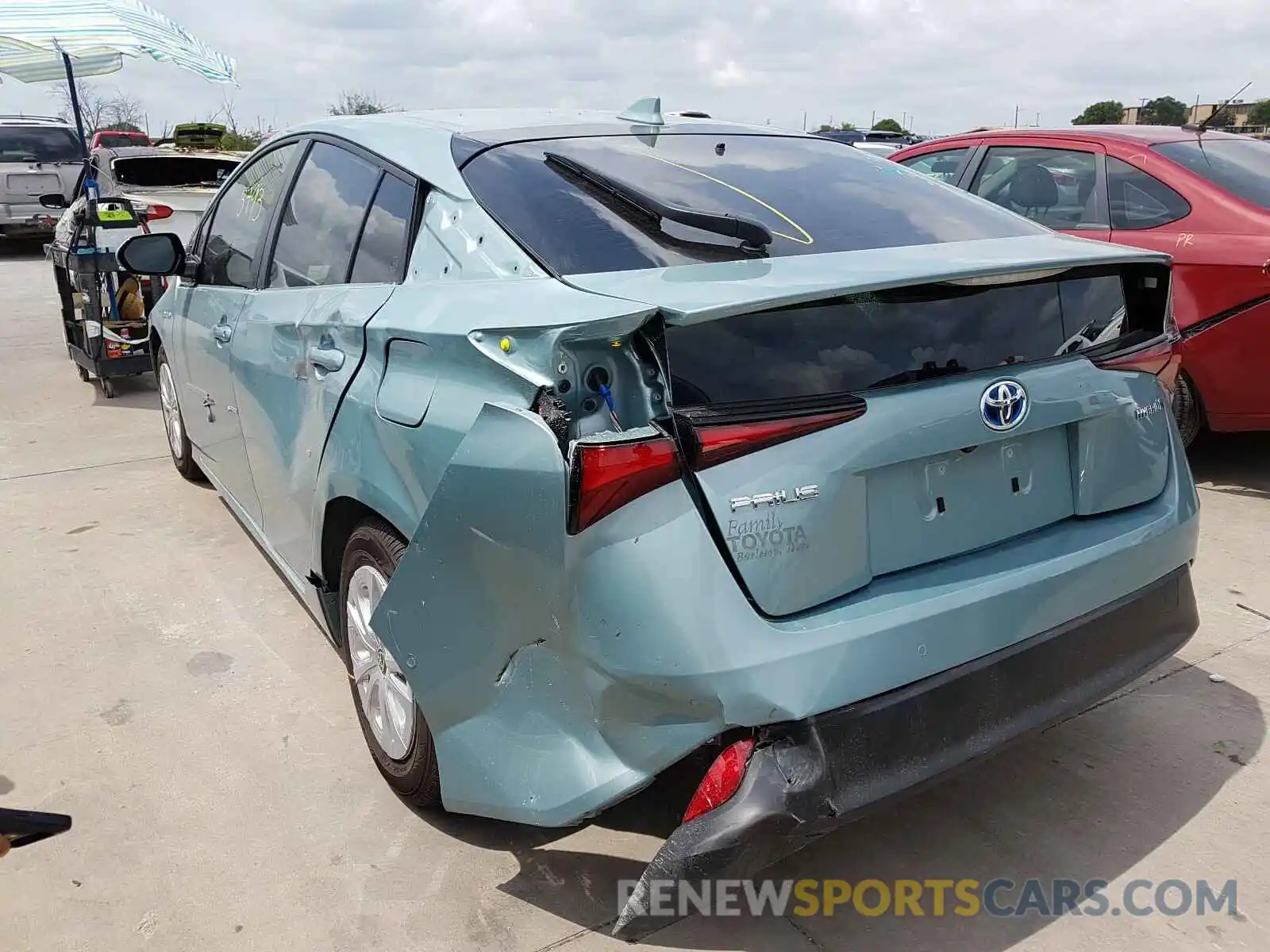 3 Photograph of a damaged car JTDKARFU7K3102482 TOYOTA PRIUS 2019