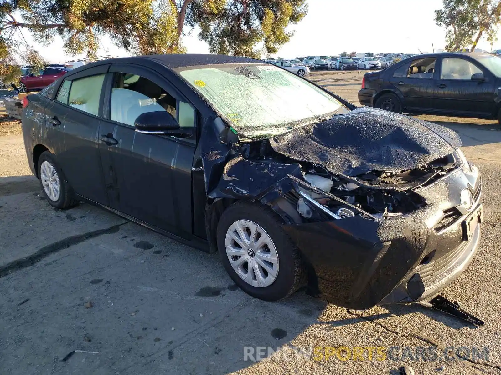 1 Photograph of a damaged car JTDKARFU8K3069072 TOYOTA PRIUS 2019