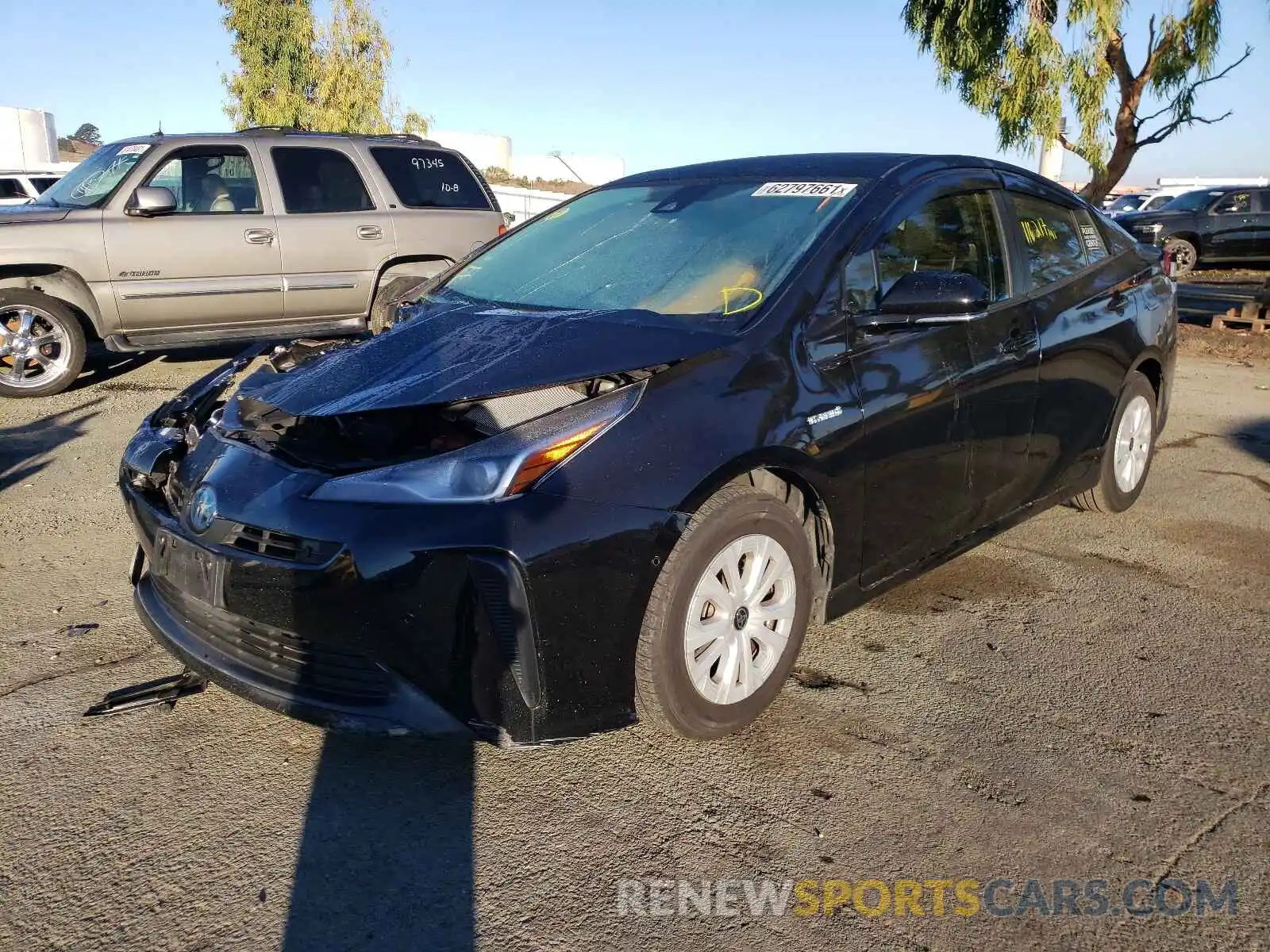 2 Photograph of a damaged car JTDKARFU8K3069072 TOYOTA PRIUS 2019