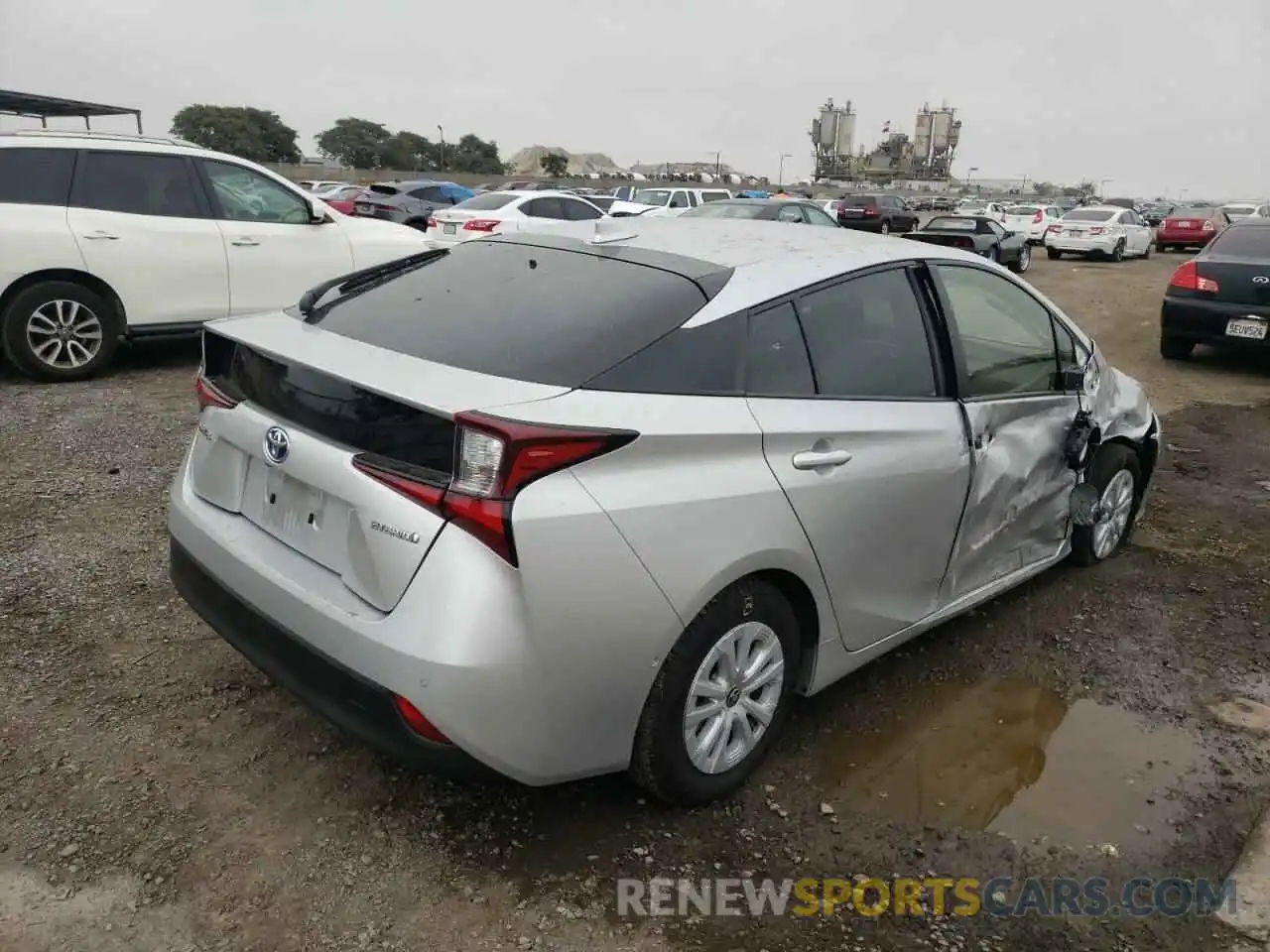 4 Фотография поврежденного автомобиля JTDKARFU8K3071341 TOYOTA PRIUS 2019