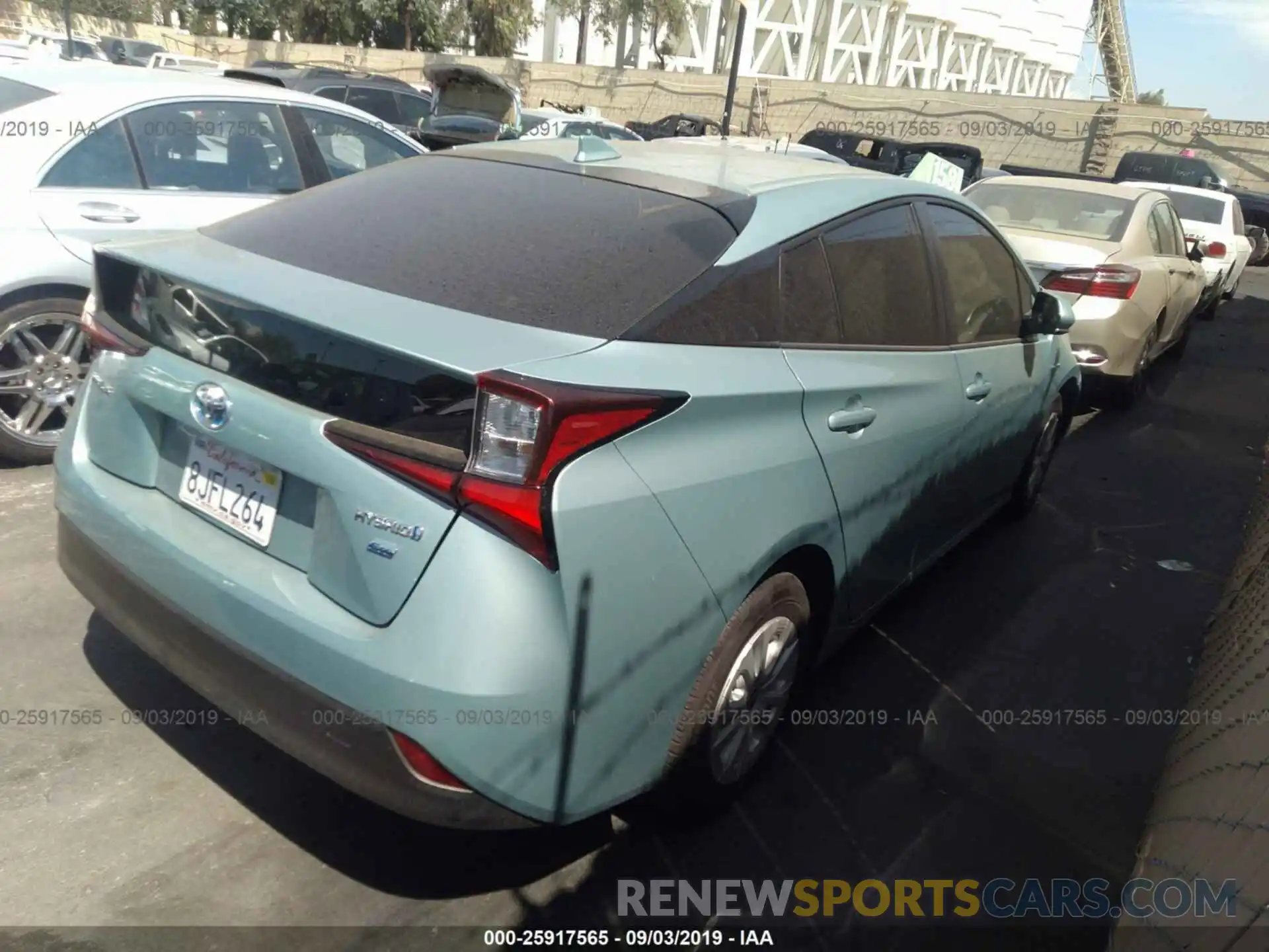 4 Photograph of a damaged car JTDKARFU8K3071419 TOYOTA PRIUS 2019