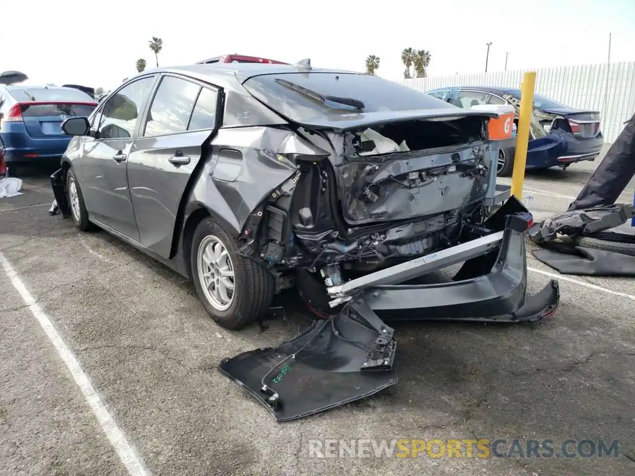 3 Photograph of a damaged car JTDKARFU8K3072053 TOYOTA PRIUS 2019