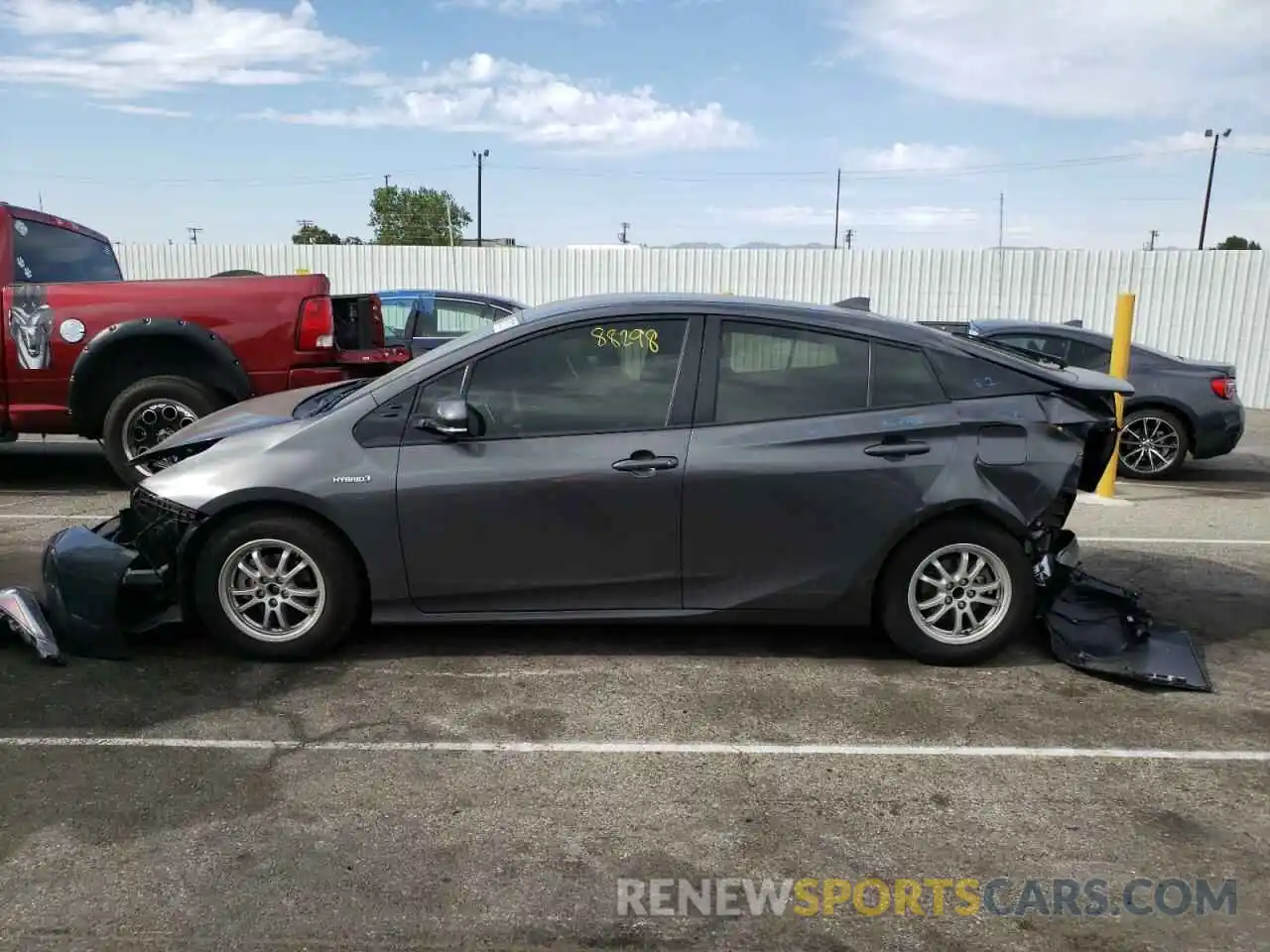 9 Photograph of a damaged car JTDKARFU8K3072053 TOYOTA PRIUS 2019