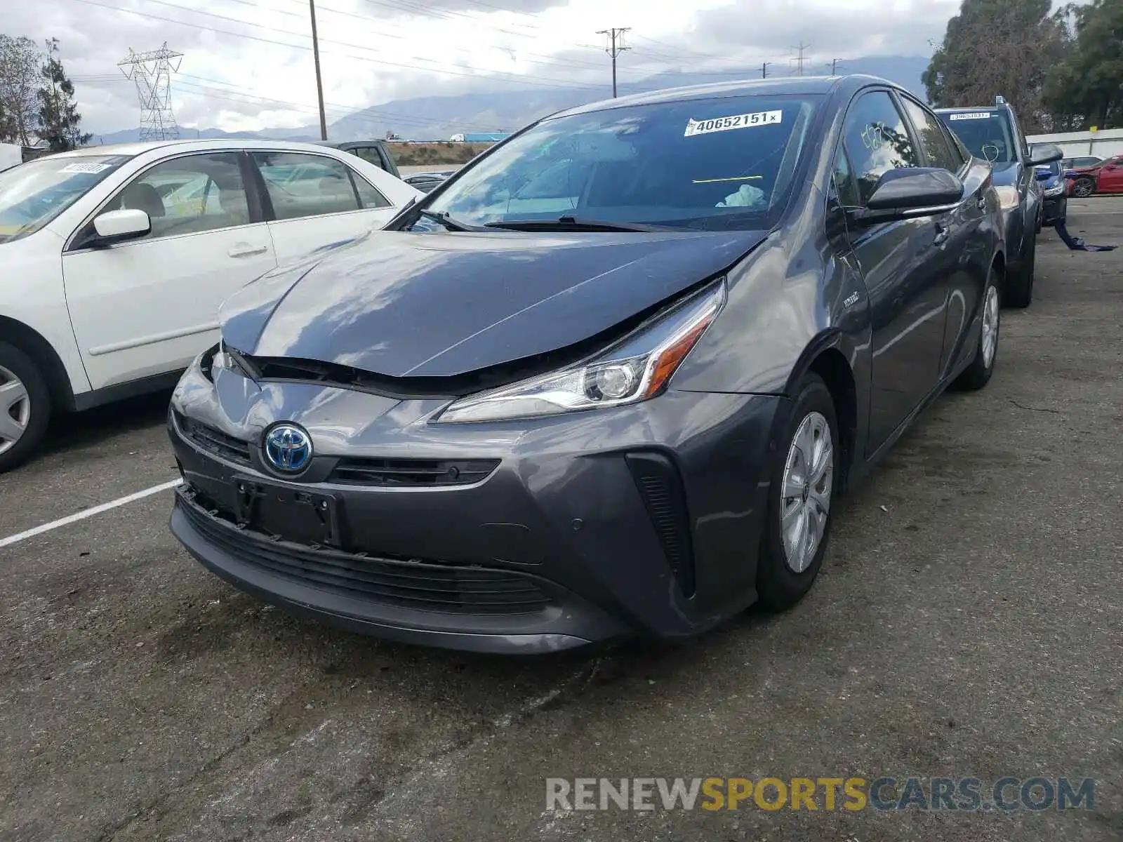 2 Photograph of a damaged car JTDKARFU8K3072649 TOYOTA PRIUS 2019