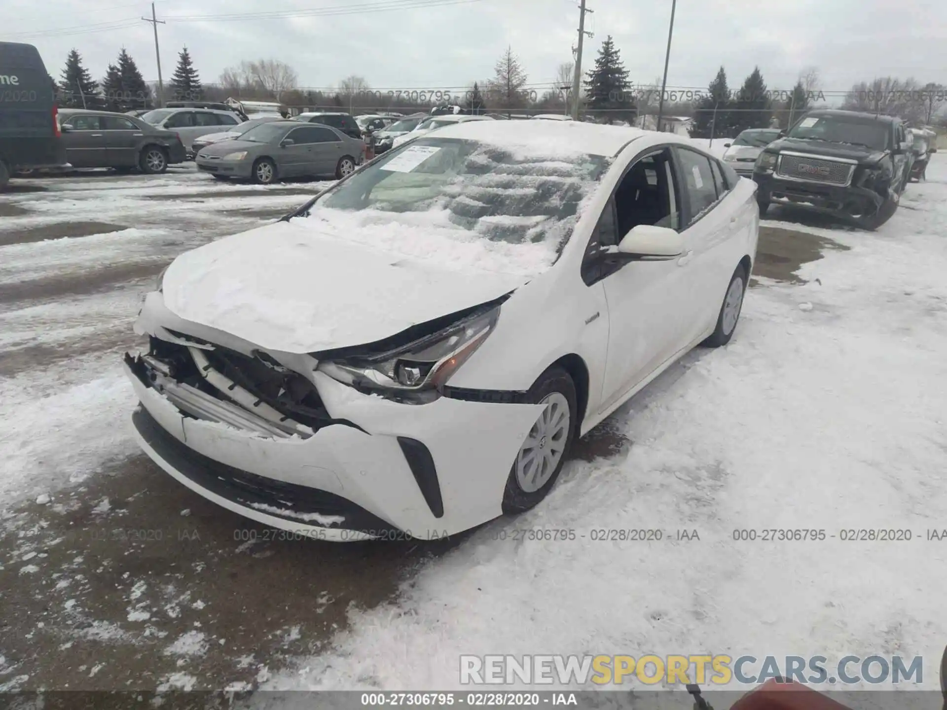 2 Photograph of a damaged car JTDKARFU8K3072876 TOYOTA PRIUS 2019