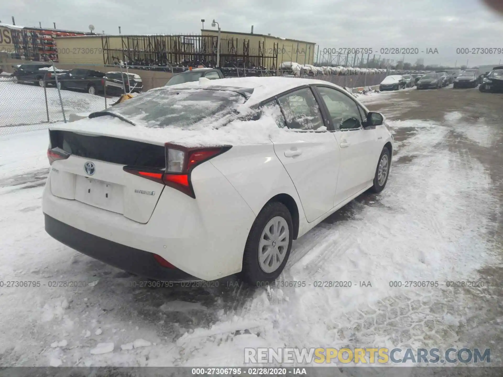 4 Photograph of a damaged car JTDKARFU8K3072876 TOYOTA PRIUS 2019