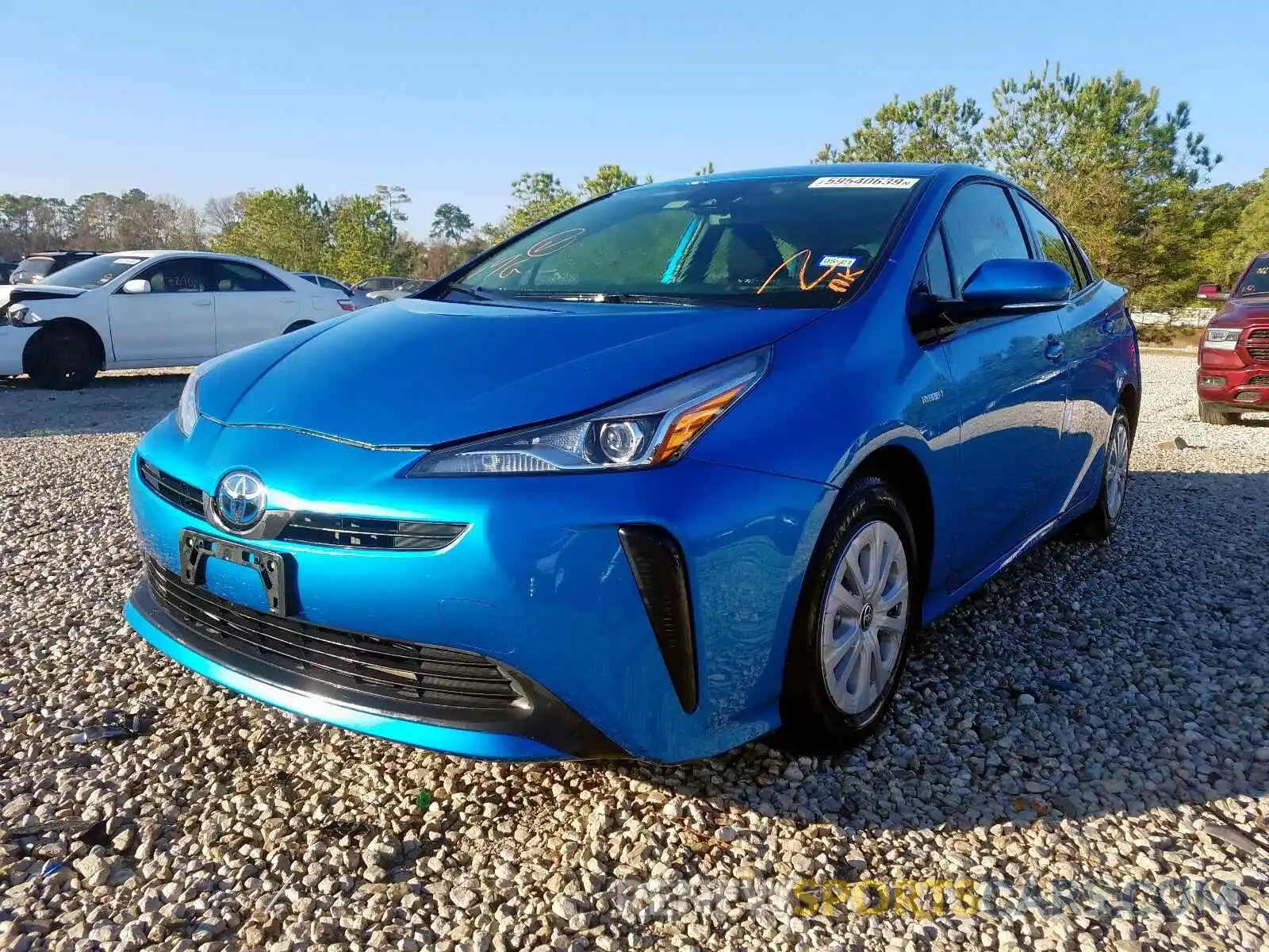 2 Photograph of a damaged car JTDKARFU8K3073333 TOYOTA PRIUS 2019