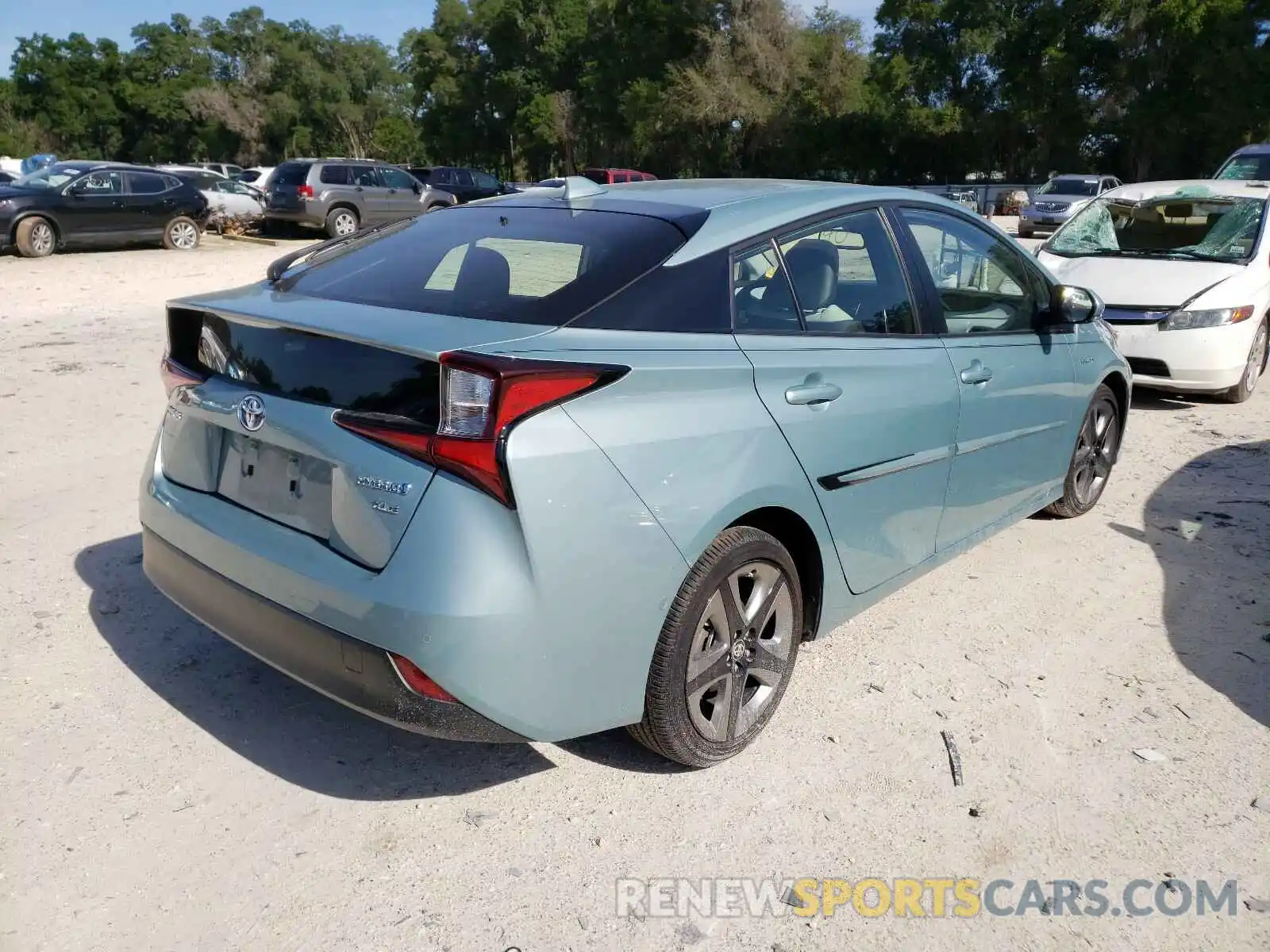 4 Фотография поврежденного автомобиля JTDKARFU8K3073624 TOYOTA PRIUS 2019