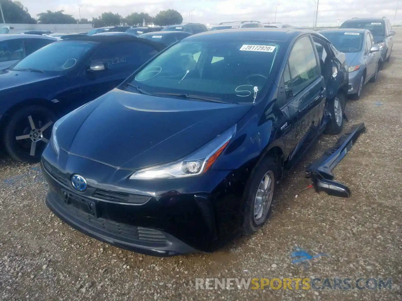 2 Photograph of a damaged car JTDKARFU8K3074045 TOYOTA PRIUS 2019