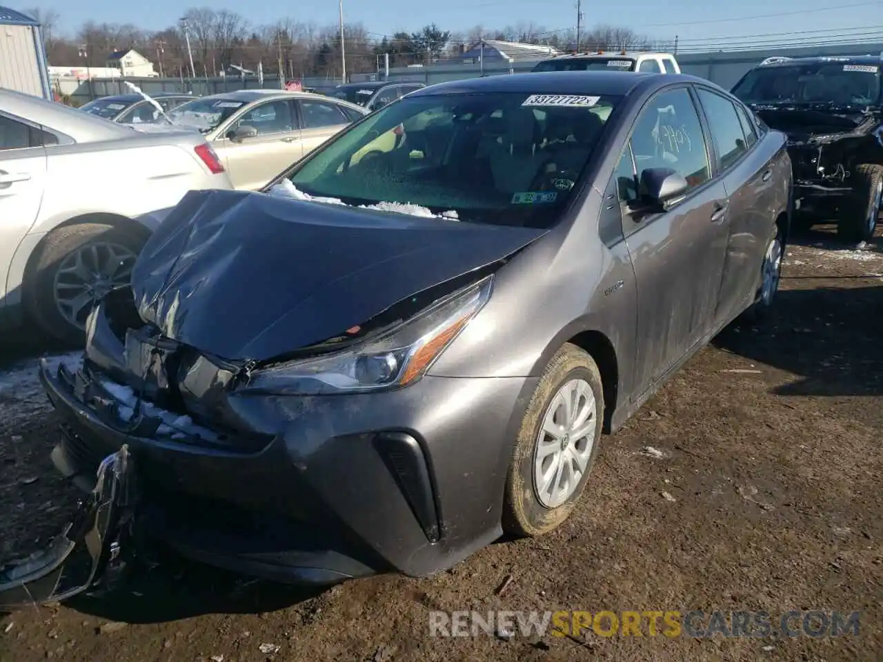 2 Photograph of a damaged car JTDKARFU8K3074417 TOYOTA PRIUS 2019