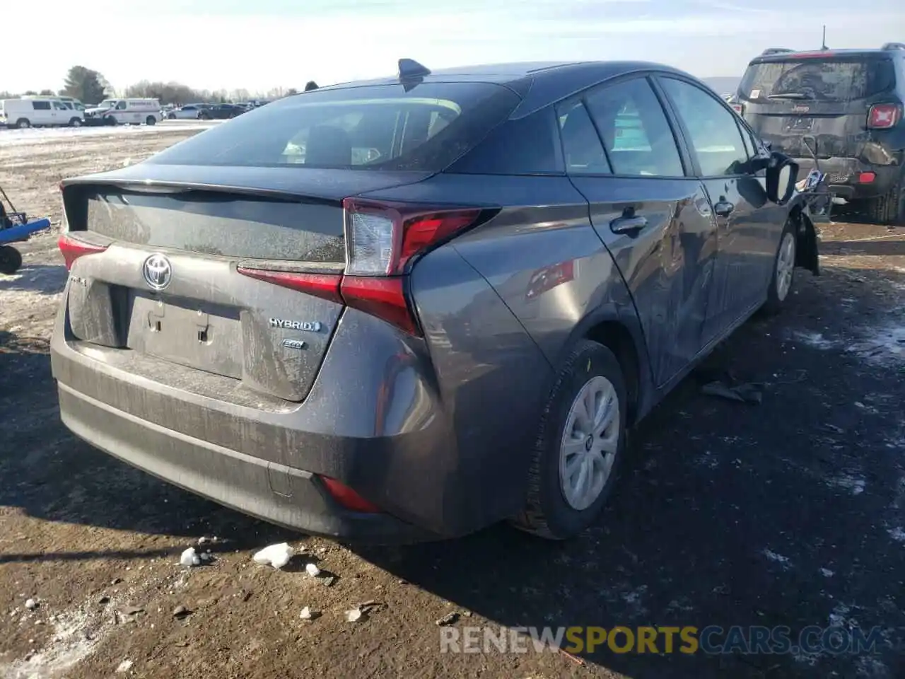 4 Photograph of a damaged car JTDKARFU8K3074417 TOYOTA PRIUS 2019