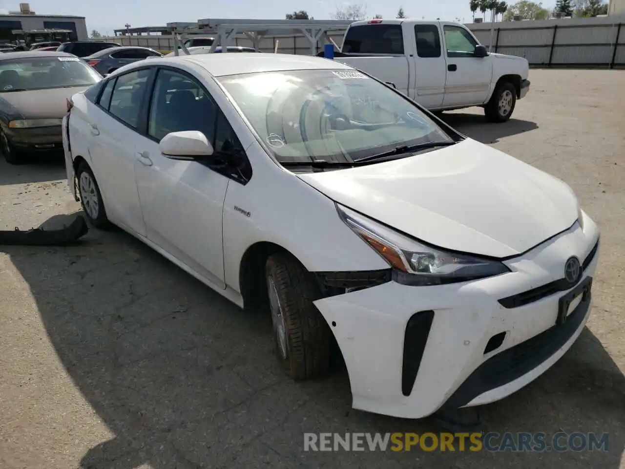 1 Photograph of a damaged car JTDKARFU8K3074840 TOYOTA PRIUS 2019