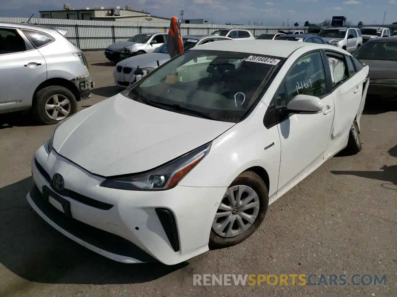 2 Photograph of a damaged car JTDKARFU8K3074840 TOYOTA PRIUS 2019