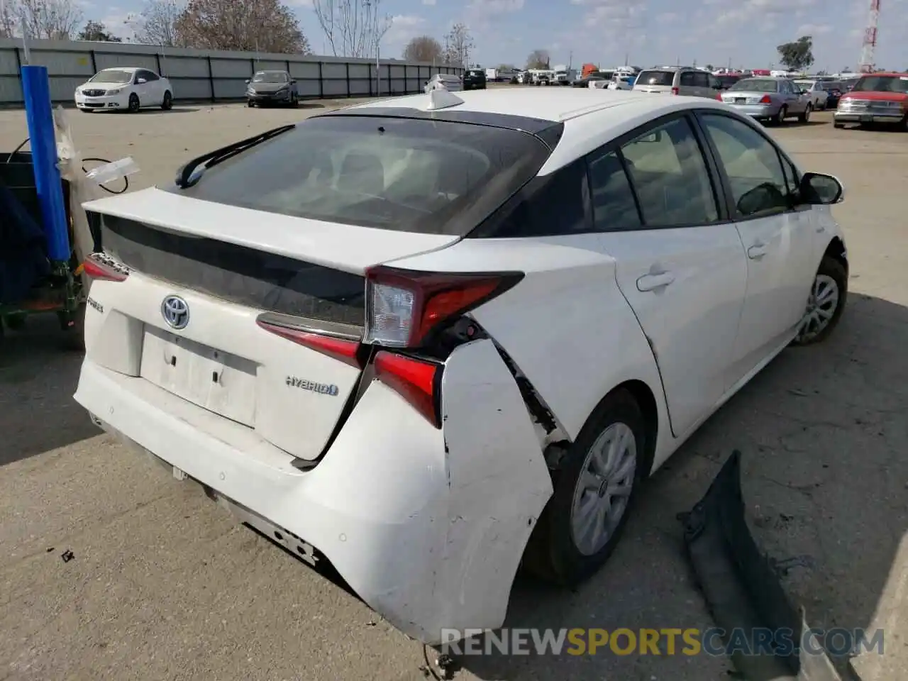 4 Photograph of a damaged car JTDKARFU8K3074840 TOYOTA PRIUS 2019