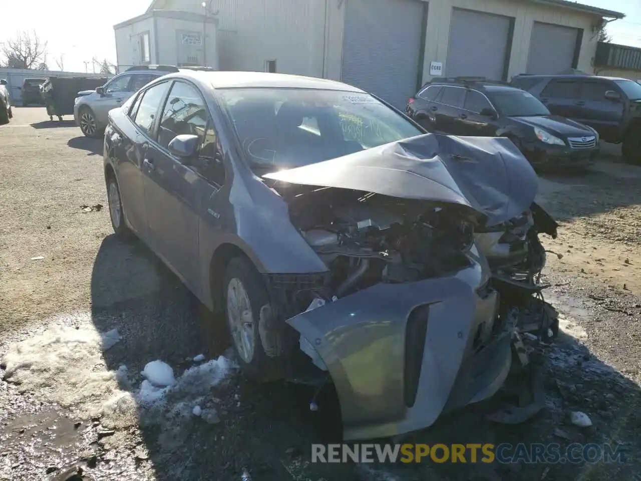 1 Photograph of a damaged car JTDKARFU8K3074997 TOYOTA PRIUS 2019