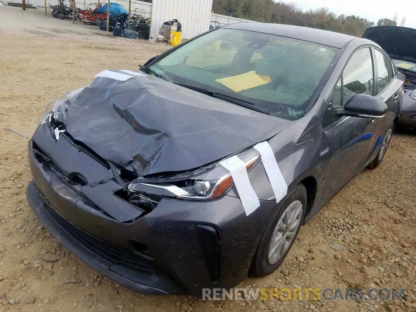 2 Photograph of a damaged car JTDKARFU8K3075082 TOYOTA PRIUS 2019