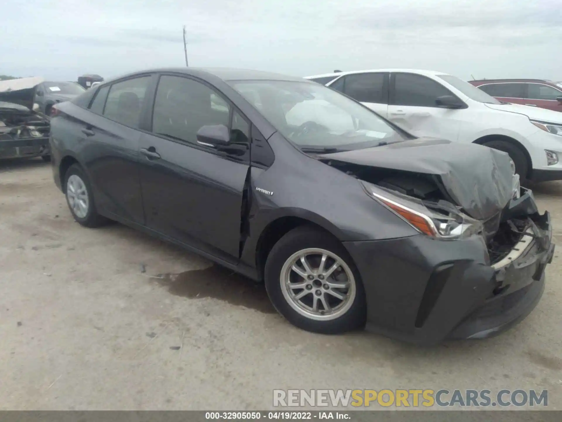 1 Photograph of a damaged car JTDKARFU8K3075275 TOYOTA PRIUS 2019