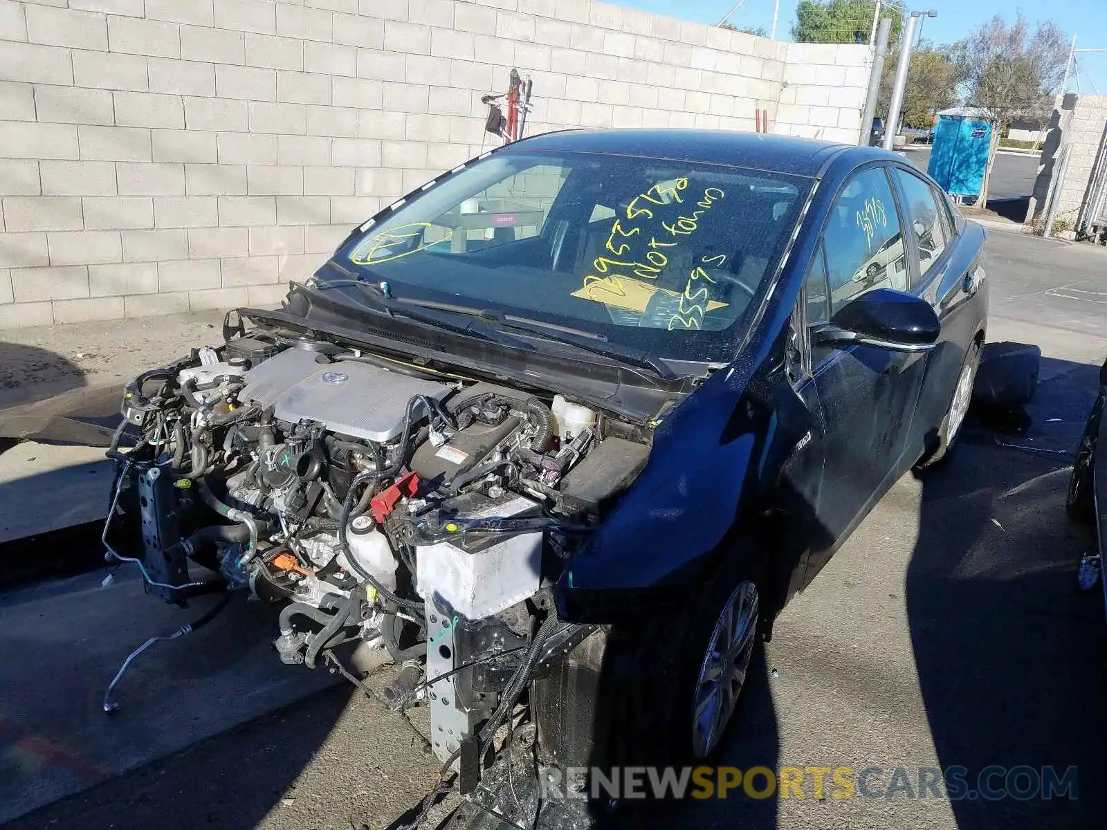 2 Photograph of a damaged car JTDKARFU8K3075471 TOYOTA PRIUS 2019