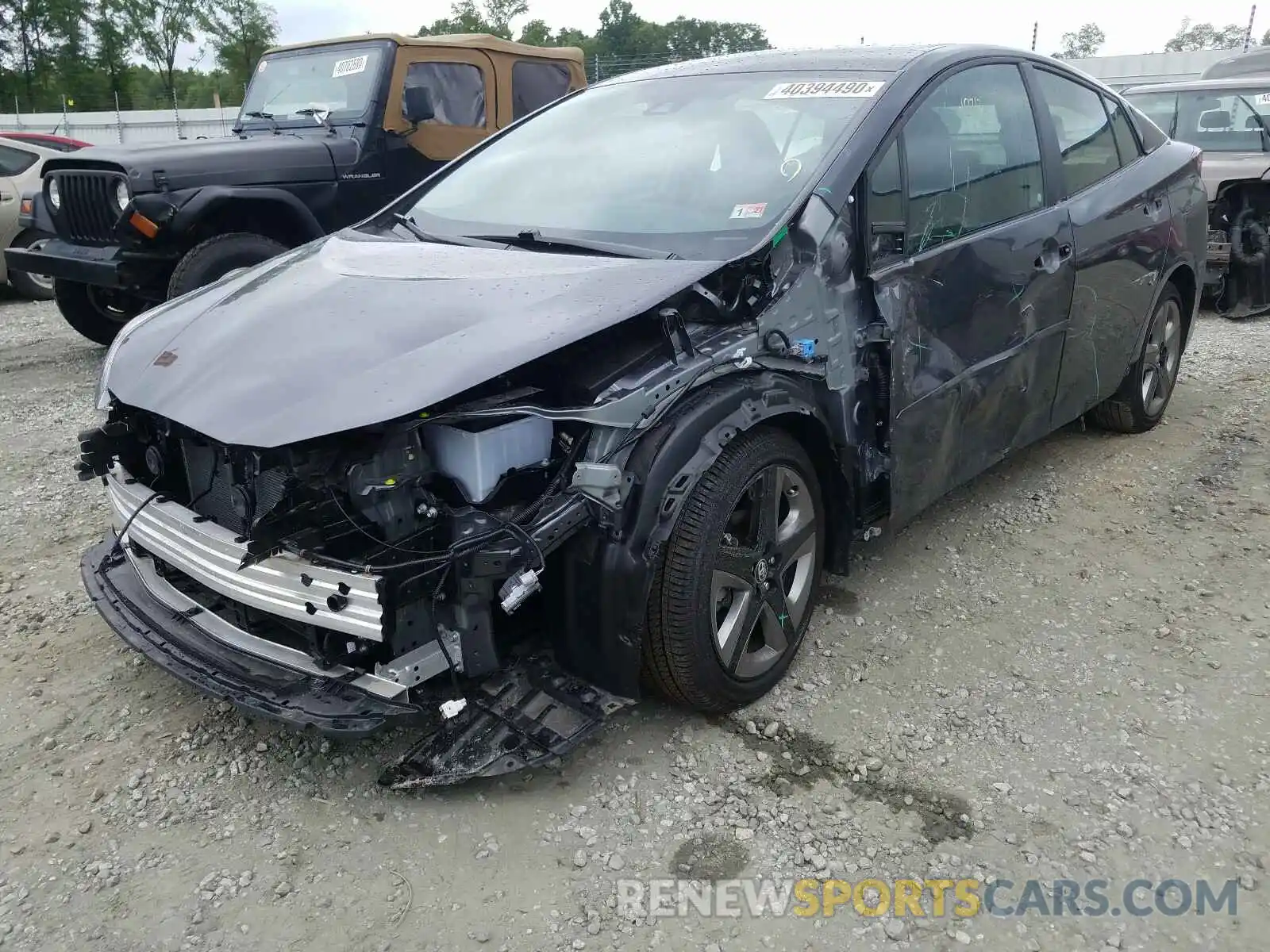 2 Photograph of a damaged car JTDKARFU8K3076071 TOYOTA PRIUS 2019
