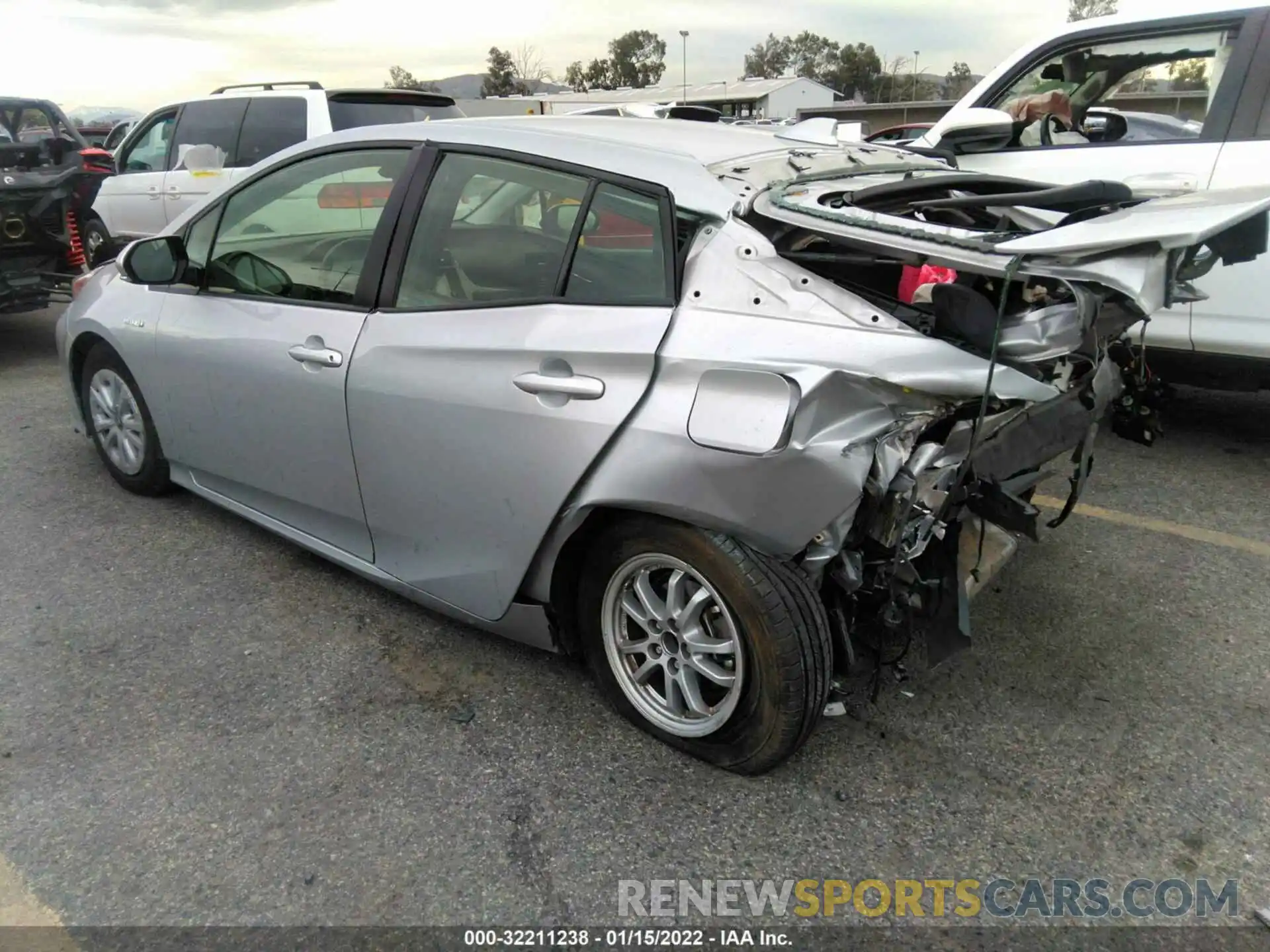 3 Photograph of a damaged car JTDKARFU8K3076281 TOYOTA PRIUS 2019