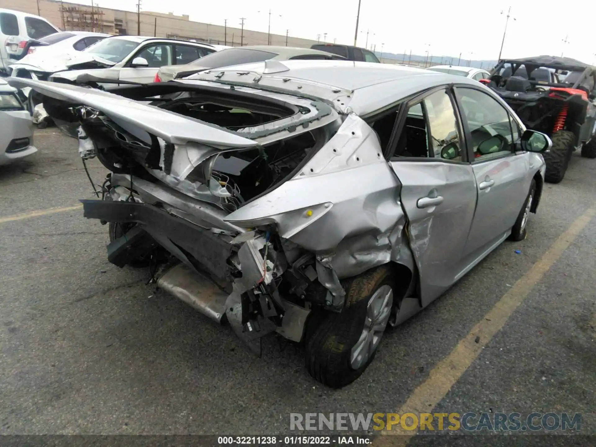 4 Photograph of a damaged car JTDKARFU8K3076281 TOYOTA PRIUS 2019