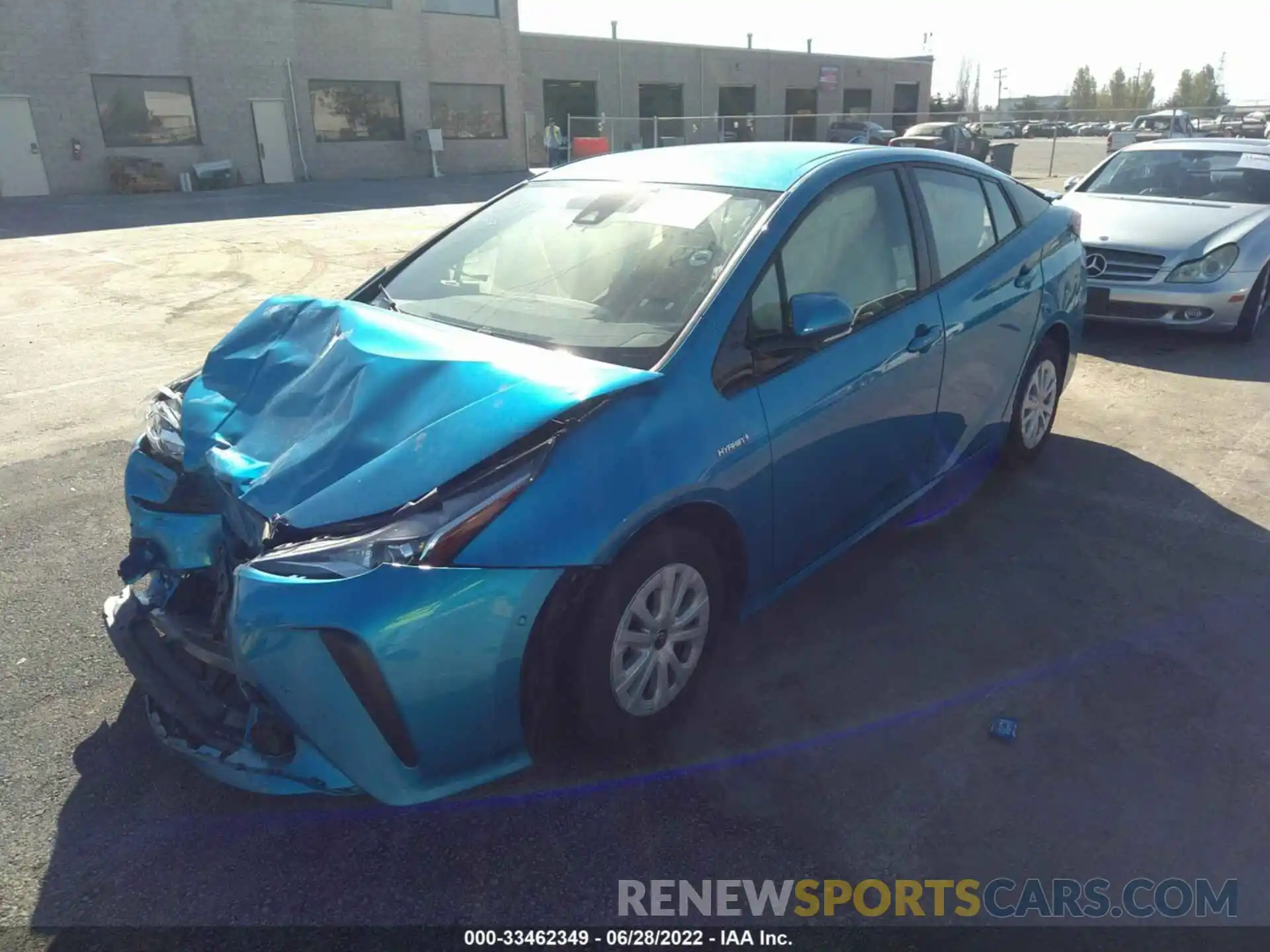 2 Photograph of a damaged car JTDKARFU8K3076653 TOYOTA PRIUS 2019