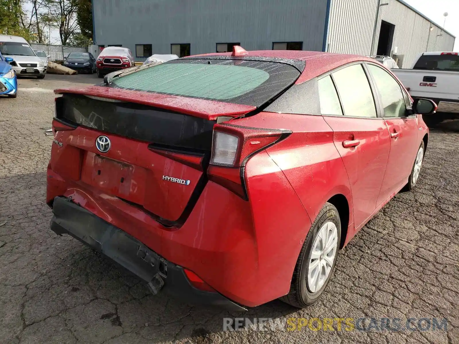 4 Photograph of a damaged car JTDKARFU8K3076832 TOYOTA PRIUS 2019