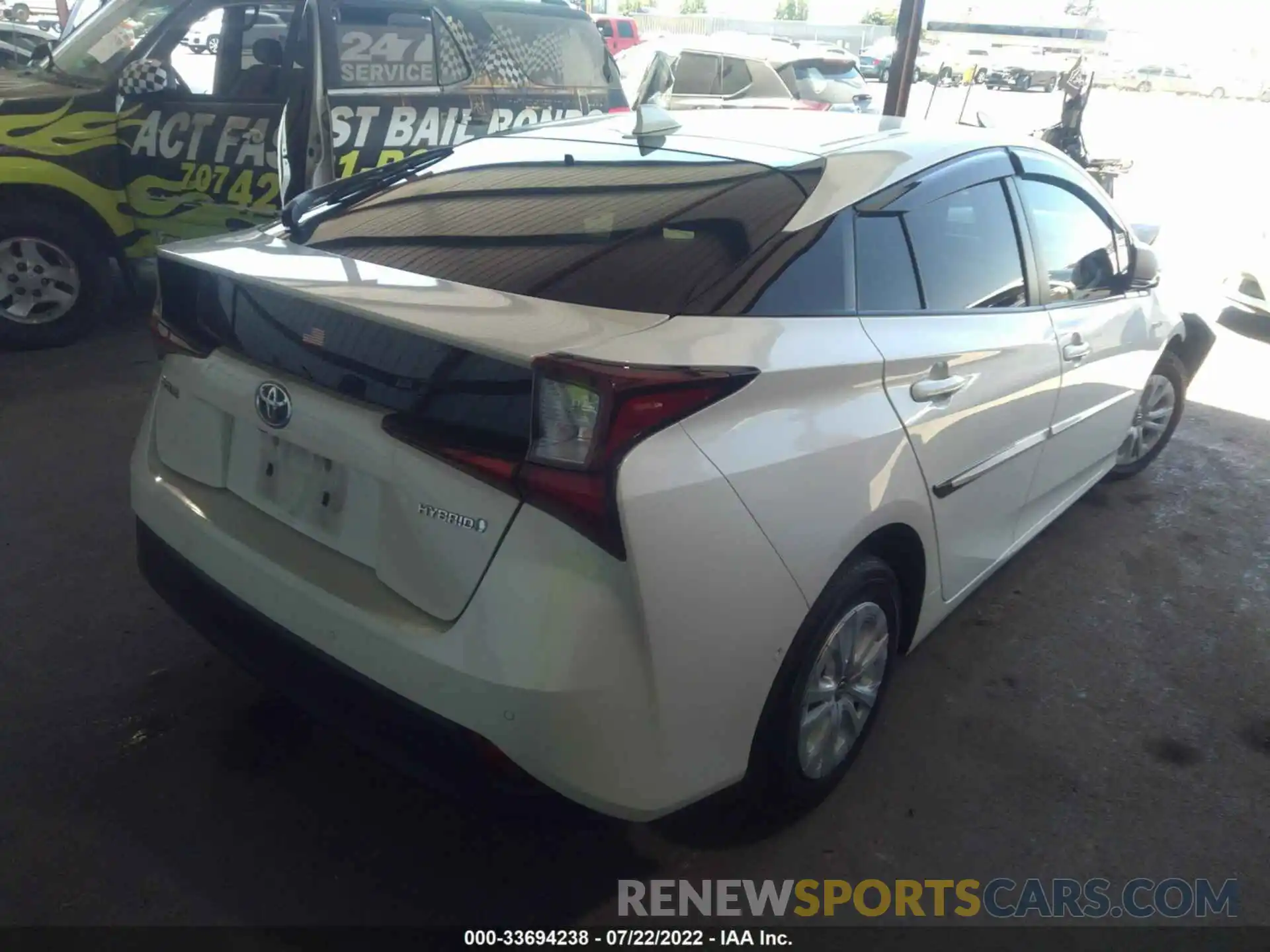 4 Photograph of a damaged car JTDKARFU8K3077267 TOYOTA PRIUS 2019