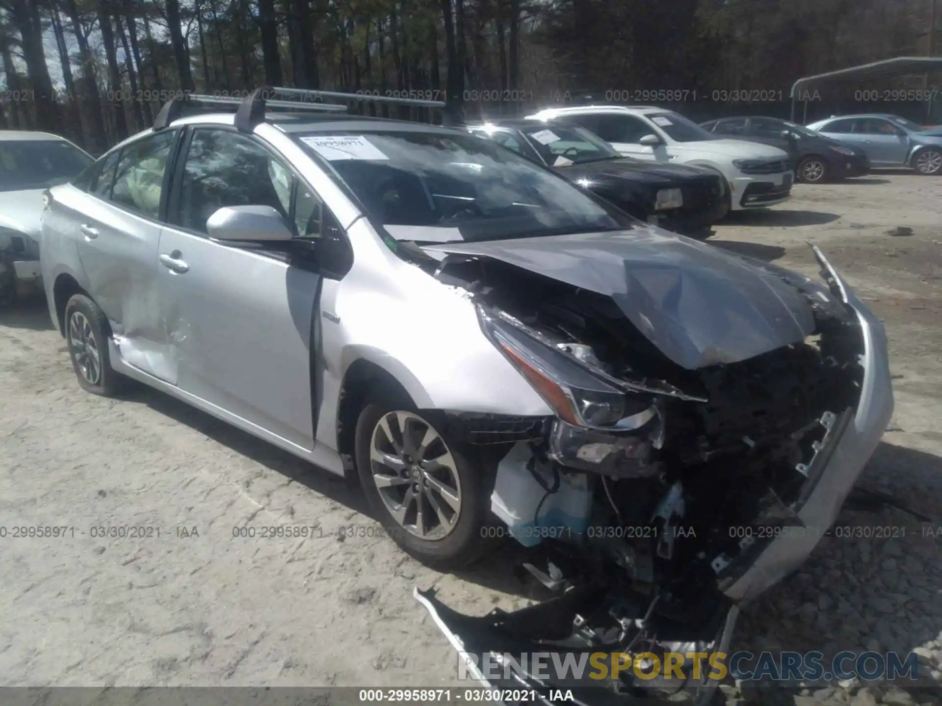 1 Photograph of a damaged car JTDKARFU8K3078032 TOYOTA PRIUS 2019