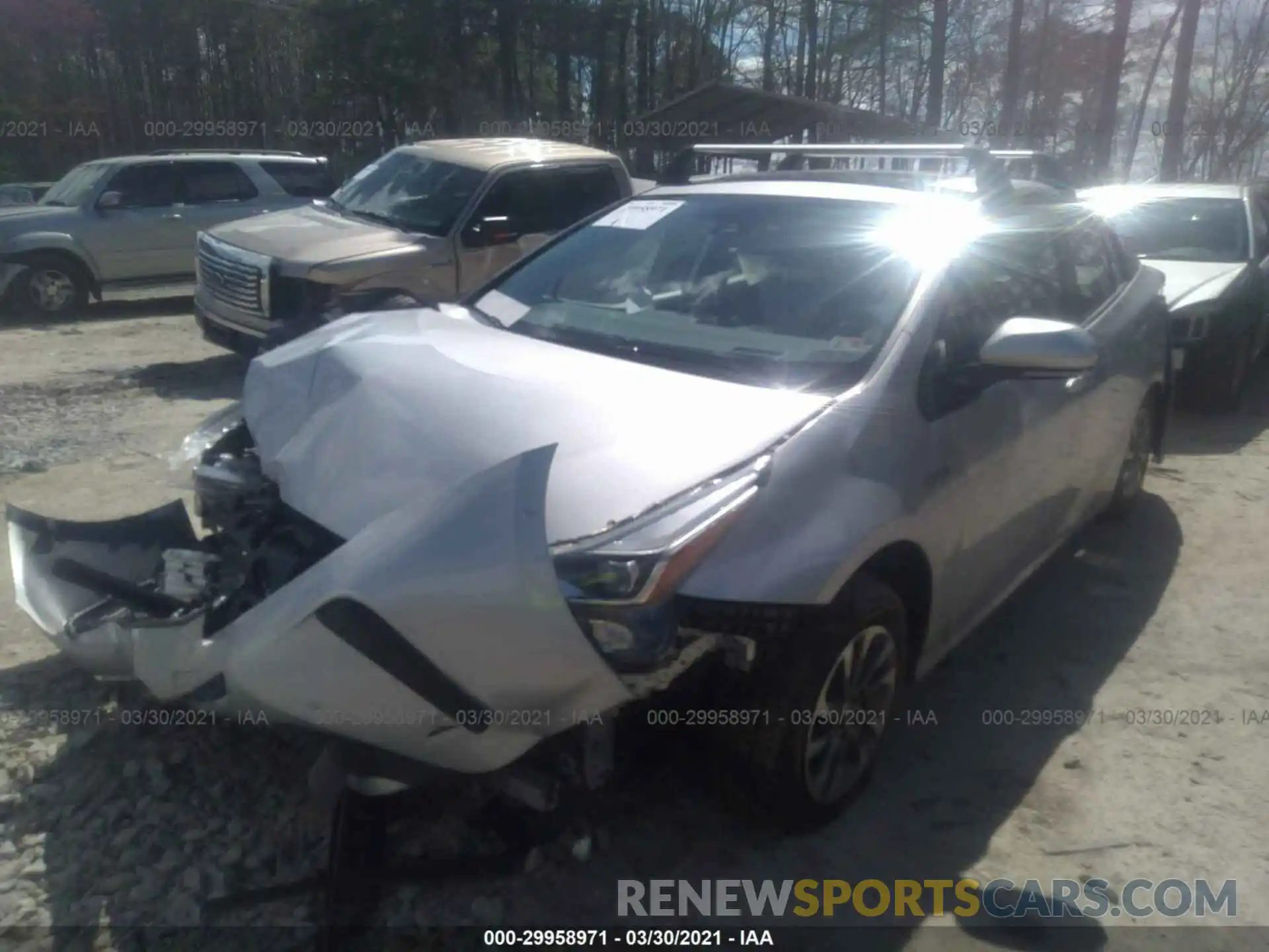 2 Photograph of a damaged car JTDKARFU8K3078032 TOYOTA PRIUS 2019