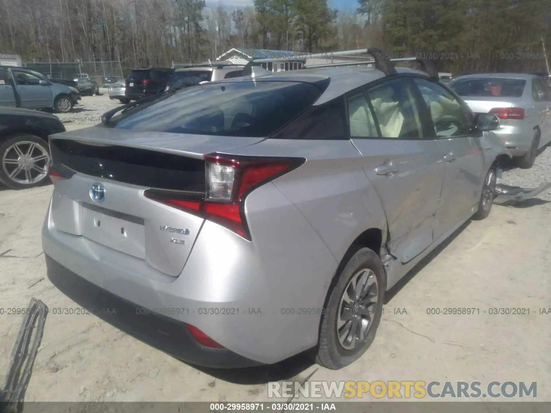 4 Photograph of a damaged car JTDKARFU8K3078032 TOYOTA PRIUS 2019