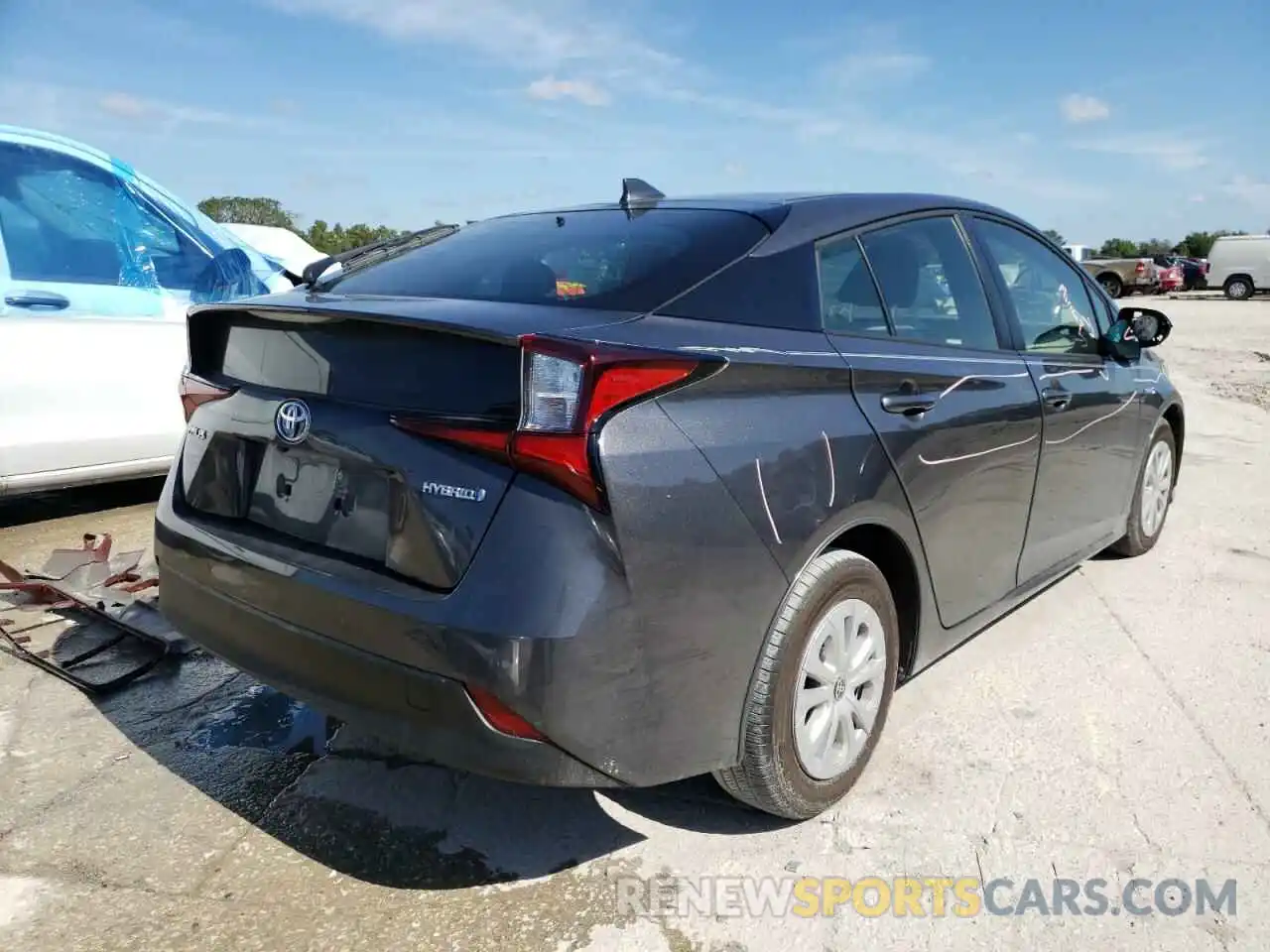 4 Photograph of a damaged car JTDKARFU8K3079083 TOYOTA PRIUS 2019