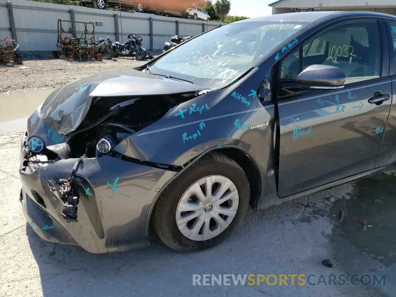 9 Photograph of a damaged car JTDKARFU8K3079083 TOYOTA PRIUS 2019