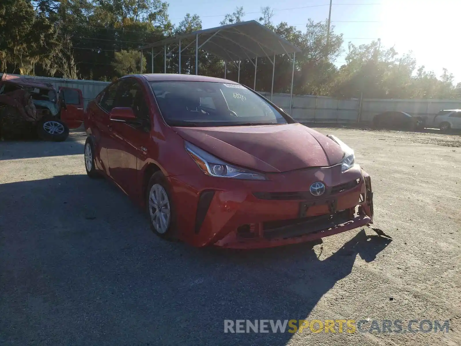 1 Photograph of a damaged car JTDKARFU8K3079410 TOYOTA PRIUS 2019