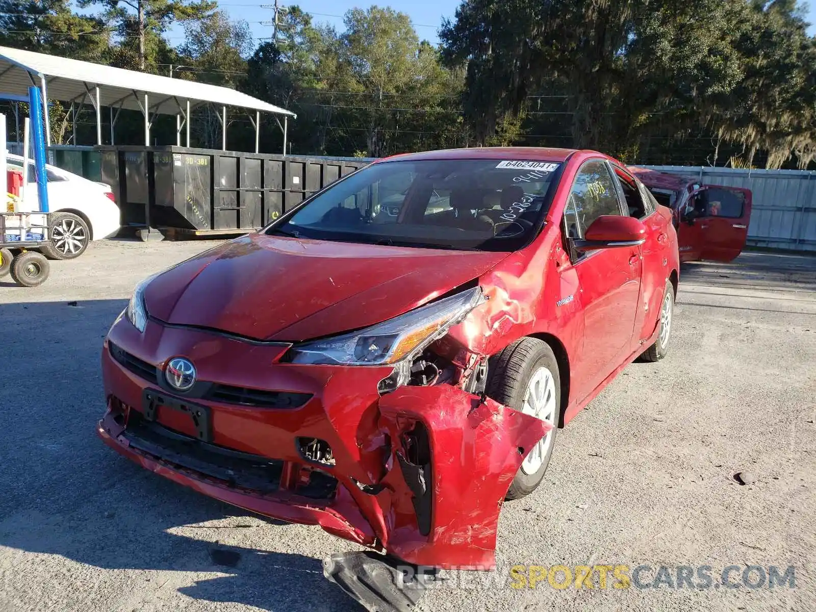 2 Photograph of a damaged car JTDKARFU8K3079410 TOYOTA PRIUS 2019